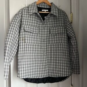 PacSun oversized plaid quilted lined shacket flannel